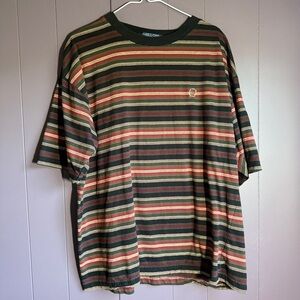 Vintage Y2K Tommy Hilfiger Striped T-Shirt – Size XL – Made in Jamaica
